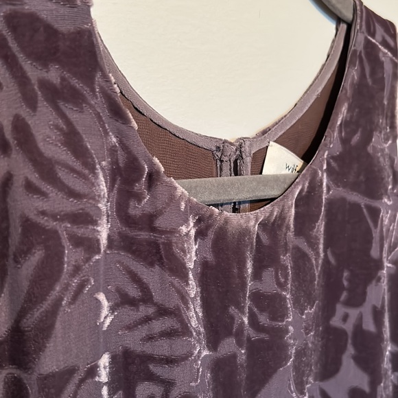 Party time Purple/plum velour/silk comfort with pockets, flowy chic style - Picture 3 of 6